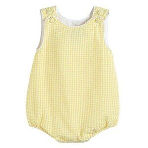 Yellow Gingham Bubble Baby Bodysuit 6M